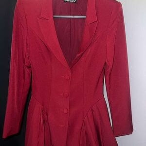 SHEIN Red Button-Up Dress